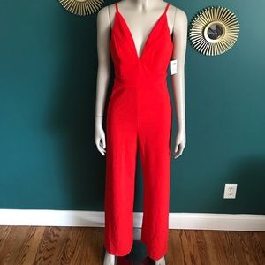 Red formal going out dress jumpsuit